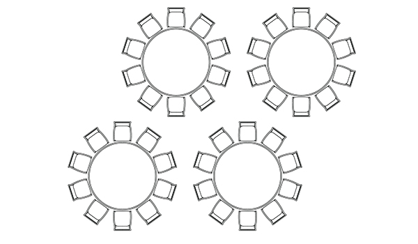 Mobility Centre Banquet seating diagram