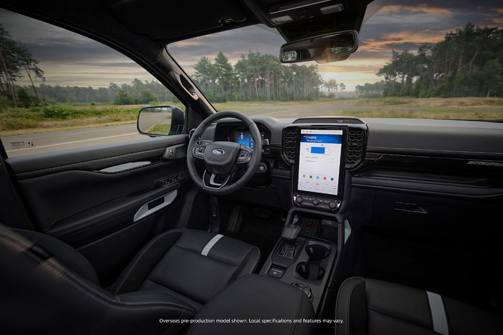 Ford Ranger PHEV interior.
