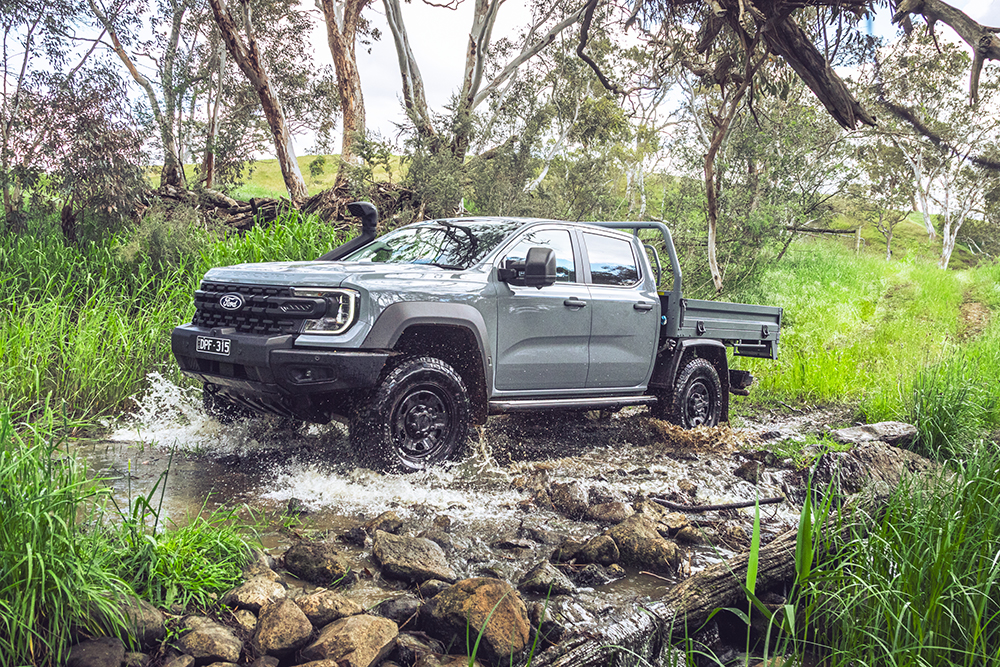 Ford Ranger Super Duty Double Cab Chassis water crossing.