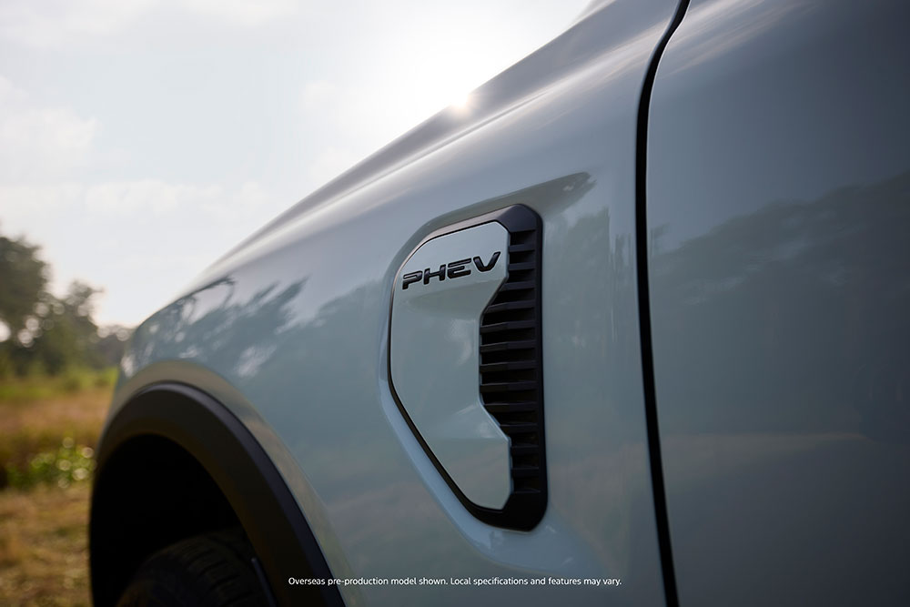 Outside view of Ford Ranger PHEV ute.