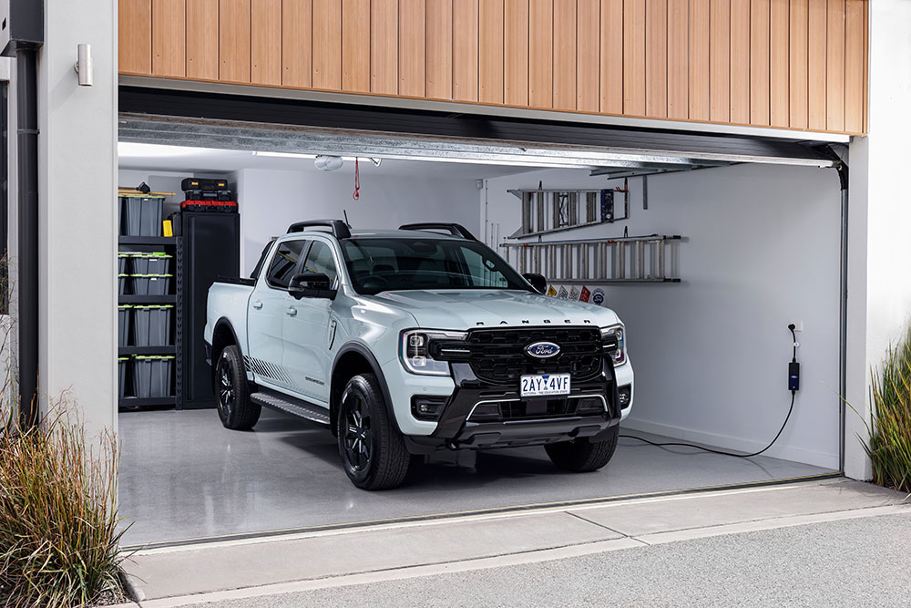 Ford Ranger PHEV ute recharging