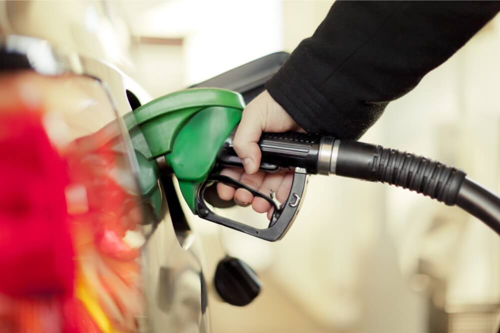 car being filled up with petrol
