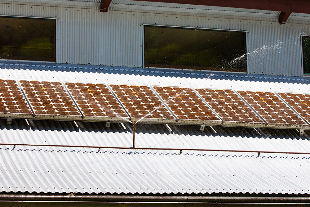 The spinkler system aim to suppress bushfires.